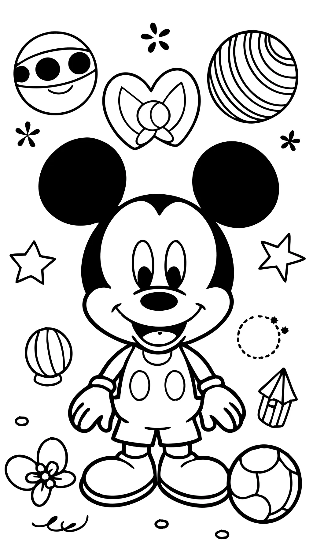 Páginas para colorear gratis de Mickey Mouse